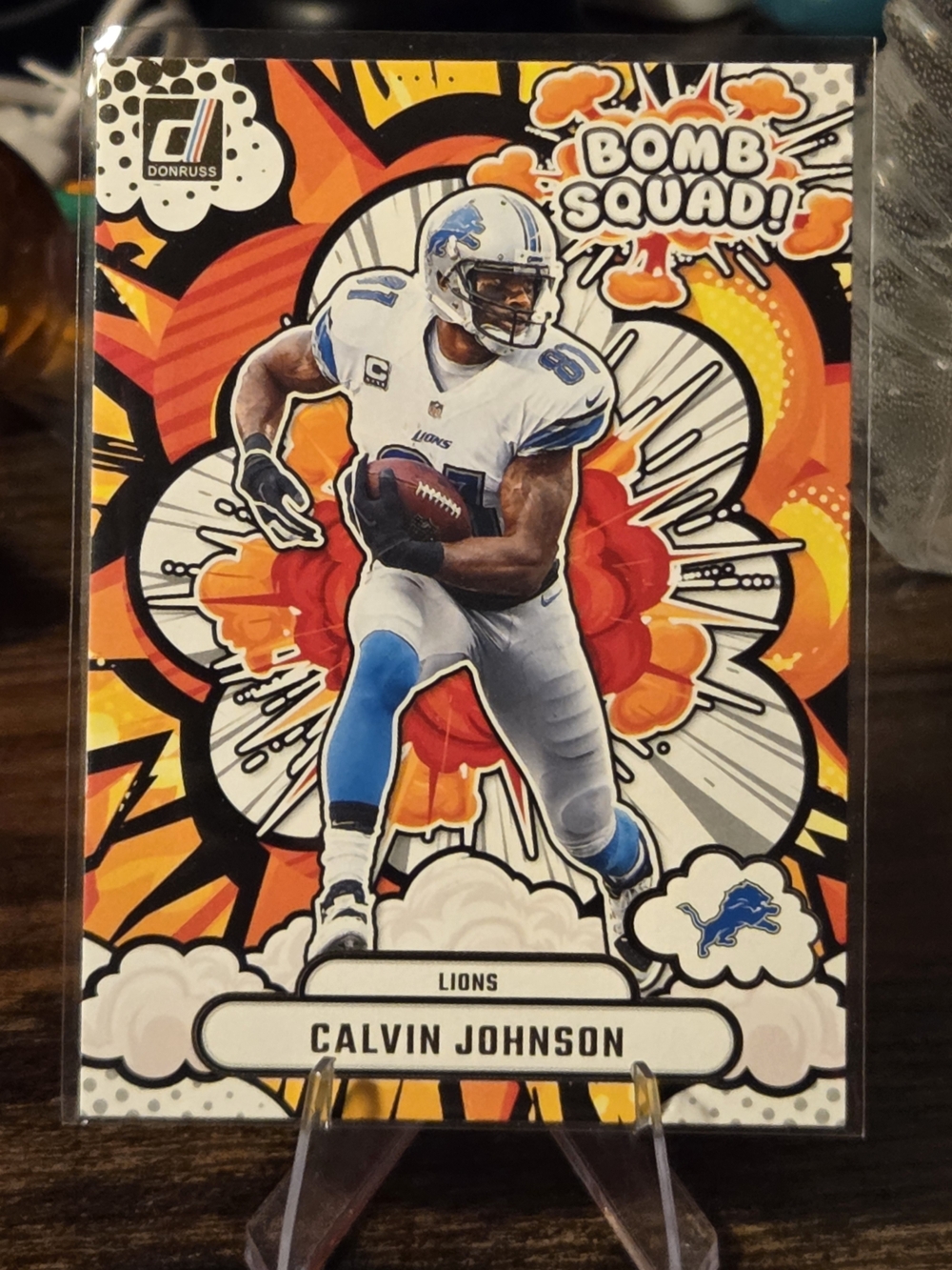 Panini Donruss Bomb Squad Card - White, Blue & Orange